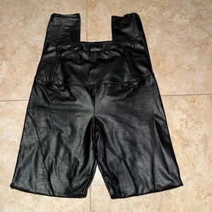 Storia Black Faux Leather Leggings